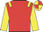 Red, Yellow epaulettes, yellow sleeves, Yellow and Red quartered cap