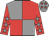 Grey and red (quartered), red sleeves, grey stars, grey cap, red stars