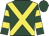 Dark green, yellow cross belts, hooped sleeves