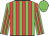 green and red striped, green cap