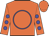Orange, blue circle, blue spots on sleeves