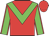 Red body, big-green chevron, big-green arms, red seams, red cap