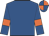 Royal blue, orange armlets, quartered cap