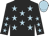 Black, Light Blue stars and cap
