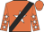 Orange, white star, black sash, white stars on orange sleeves, orange cap
