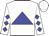 White, blue triangle, diamonds on sleeves