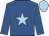 Royal blue, light blue star, light blue cap