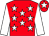 Red, white stars, white sleeves, red, white star cap