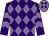 Purple and mauve diamonds, chevrons on sleeves, mauve cap, purple diamonds