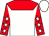 White, red yoke, white stars on red sleeves