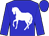 Blue, white horse, blue cap