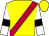 Yellow, scarlet sash, black bars on white sleeves