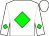 White, green diamond ,  green diamond on white sleeves