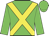 green, yellow cross sashes