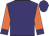 Purple, orange horseshoe 'g' on back, purple cuffs on orange sleeves