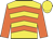 Yellow, orange chevrons, orange sleeves