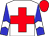 White, red cross, blue sleeves blue, white chevron, red cap
