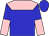 Blue, pink yoke, blue and pink halved sleeves