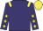 Purple, yellow epaulets, purple sleeves, yellow stars and cap