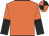 orange, orange and black halved sleeves, quartered cap