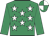 Emerald green, white stars, emerald green sleeves, quartered cap