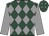 Dark green and grey diamonds, grey sleeves