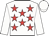 White, red stars, white sleeves & cap
