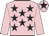 Pink, black stars, pink sleeves, black star on cap