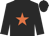 Black, orange star