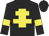 Black, yellow cross of lorraine and armlets