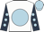 White, light blue disc, dark blue sleeves, light blue spots and cap