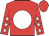Red, white spot, white stars on sleeves