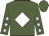 Forest green, white diamond, white stars on sleeves, forest green cap
