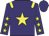 Purple, yellow star and epaulets, yellow stars on sleeves