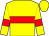 yellow, red hoop, red armlet