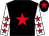 black, red star, red stars on white sleeves, red star on cap