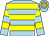 light blue and yellow hoops