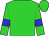 Lime green, blue bars on sleeves