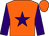 Orange, purple star, purple sleeves, orange cap