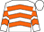 White, orange chevrons, orange chevrons on sleeves