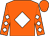 Orange, white diamond, orange sleeves, white diamonds