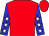 Red, blue horseshoe 'gb' on back, white stars on blue sleeves