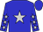 Blue, silver star, silver stars on sleeves