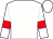 White, red bars on sleeves, white cap