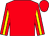 Red, 'uboth' on yellow ball, yellow stripe on sleeves