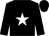 Black, white star, black cap