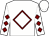White, maroon diamond frame, maroon diamonds on sleeves