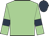 light green, light green arms, dark blue armlets, dark blue cap