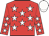 Red body, white stars, red arms, white stars, white cap