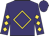 Purple, gold diamond frame, gold diamonds on sleeves